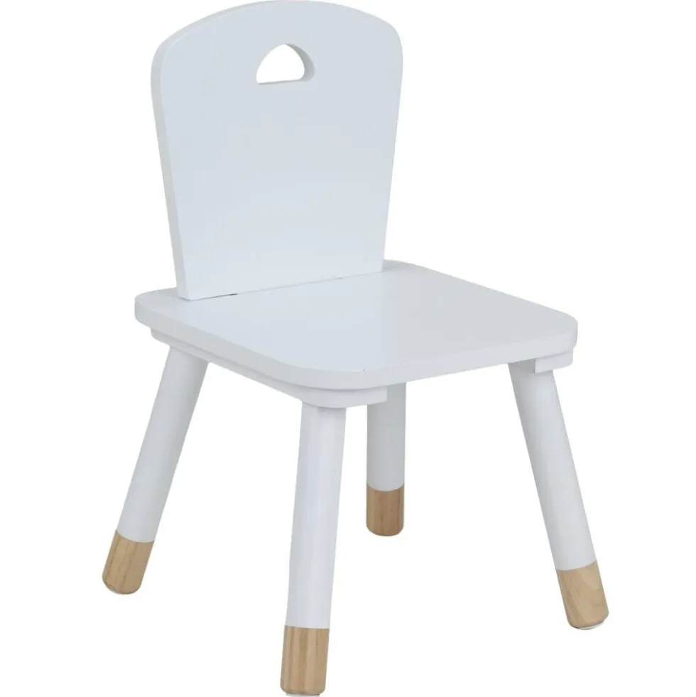 Chaise enfant bois blanc 28x28xH50