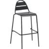 Chaise haute d'extérieur Fun métal gris 59x58xH105cm