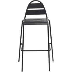 Chaise haute d'extérieur Fun métal gris 59x58xH105cm