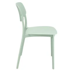 Chaise plastique vert pastel 43xP54xH79cm