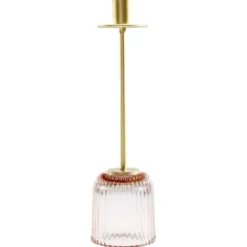 Chandelier en verre et métal doré