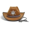 Chapeau de cow boy enfant marron 35x26xH14cm