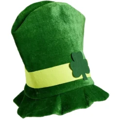 Chapeau haut-de-forme Saint-Patrick taille adulte polyester vert