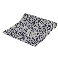Chemin de table bleu et doré 28xL300cm