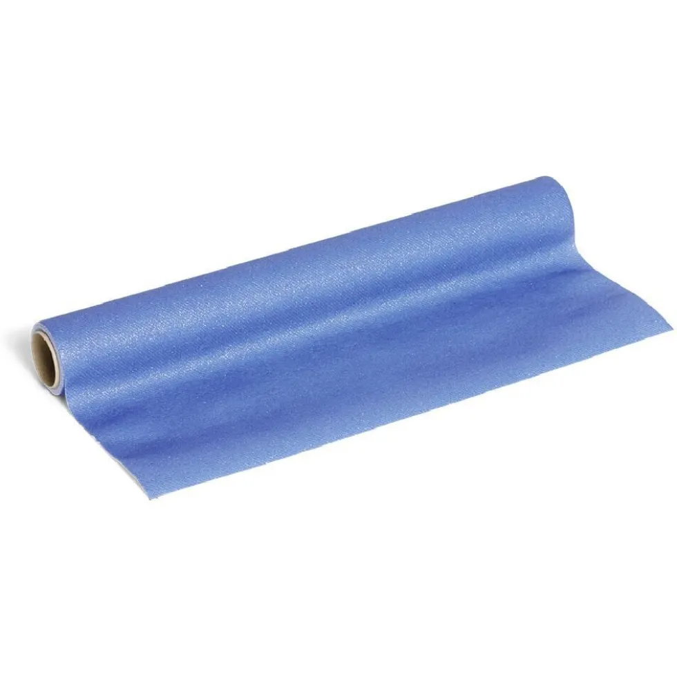 Chemin de table 320cm tissu intissé bleu pailleté
