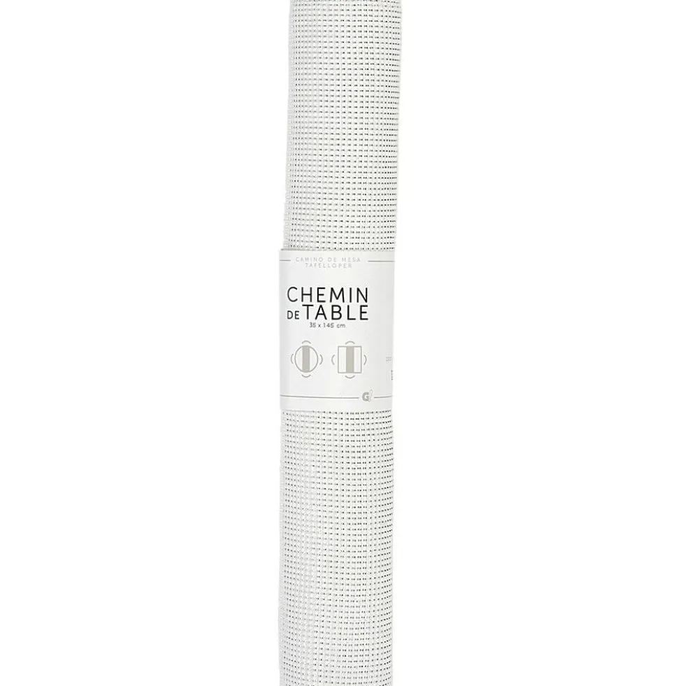 Chemin de table coton blanc brillant