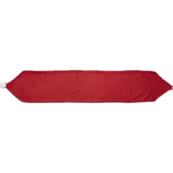 Chemin de table design bonnet de Noël rouge et pompon blanc