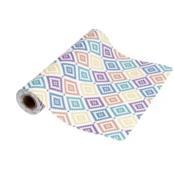 Chemin de table design losange polyester et coton 400x28cm