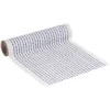Chemin de table effet Lin motif perle bleu