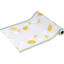 Chemin de table polycoton motif citron 28x300cm