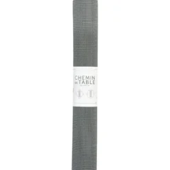 Chemin de table pvc uni gris