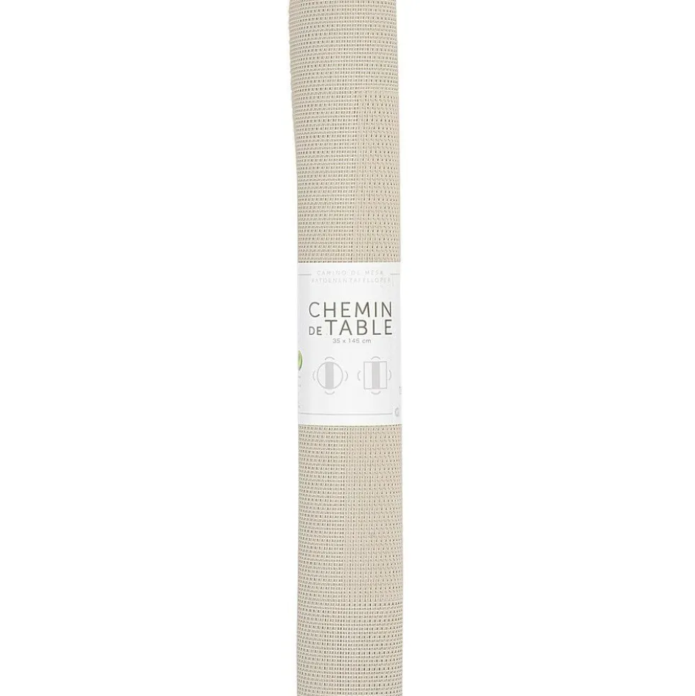 Chemin de table pvc uni taupe