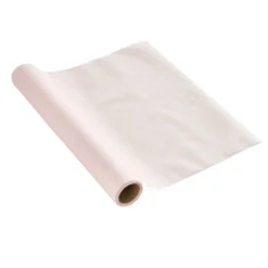 Chemin de table rose pâle effet tissu papier voie sèche L 4,8 m