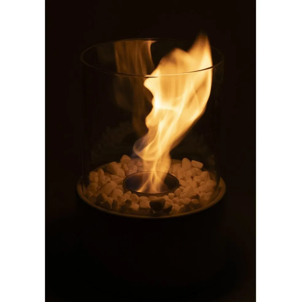 Cheminée de table à l'éthanol et bioéthanol Ø18xH26,5cm