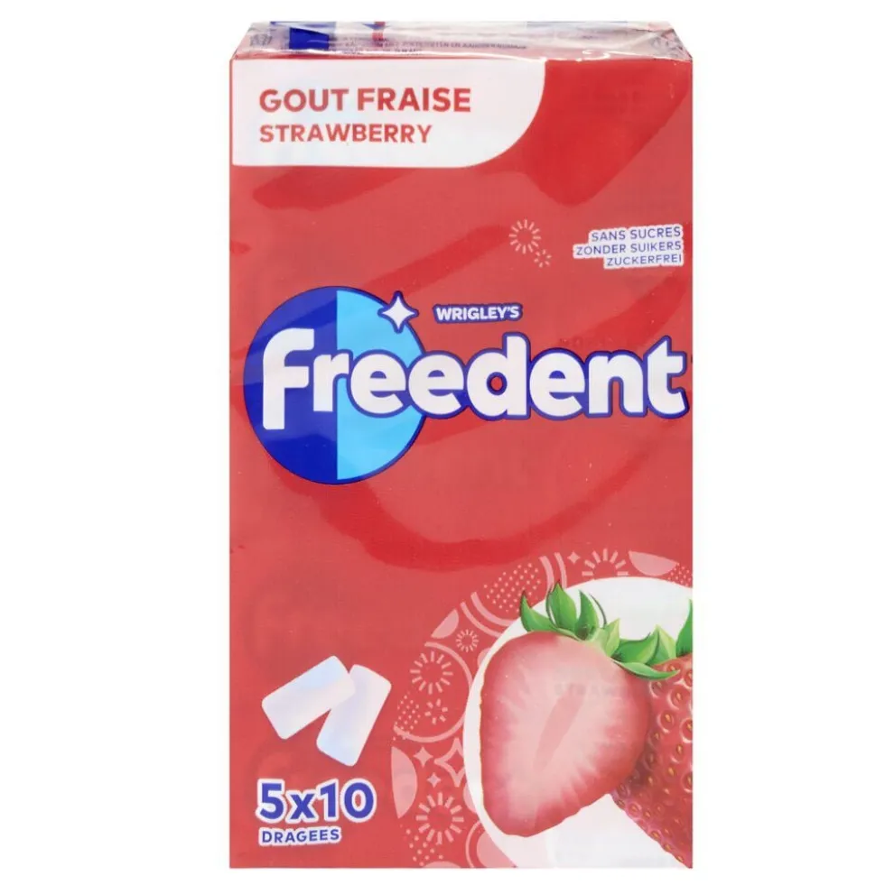Chewing-gum Airwaves fraise 5 étuis de 10 dragées