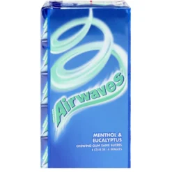 Chewing-gum Airwaves menthol et eucalyptus 5 étuis de 10 dragées