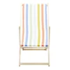 Chilienne agrafée Wood motif bayadère coton et bois 96x56xH96cm