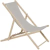 Chilienne Wood hêtre et tissu coton beige uni 96x56xH96cm