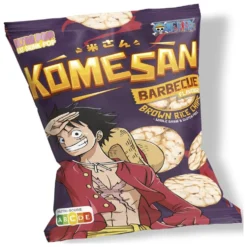 Chips de riz brun Komesan goût barbecue Luffy One Piece 60gr