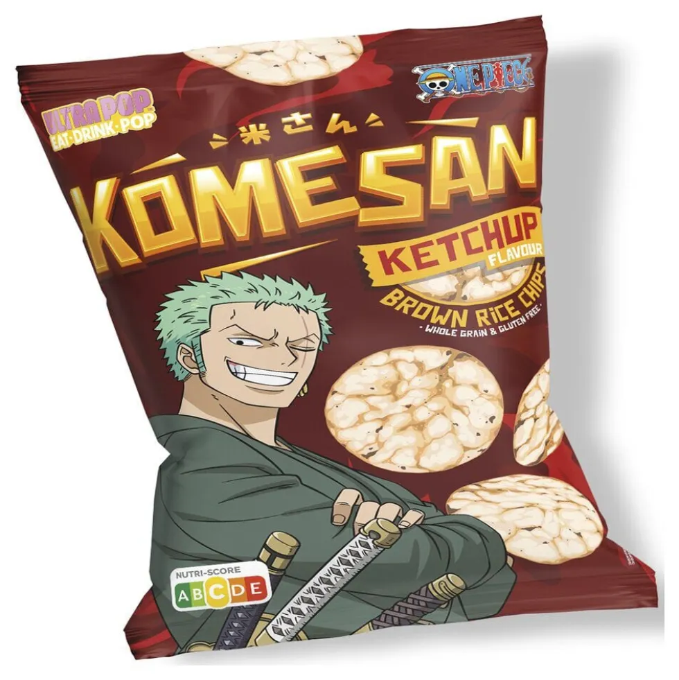 Chips de riz complet Komesan goût ketchup Zoro One Piece 60g
