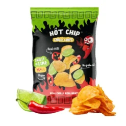 Chips piquantes Hot Chip chili et citron vert épicées 80gr