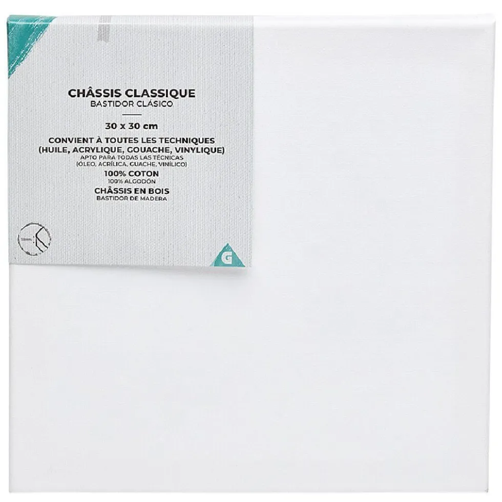 Châssis blanc 30x30cm