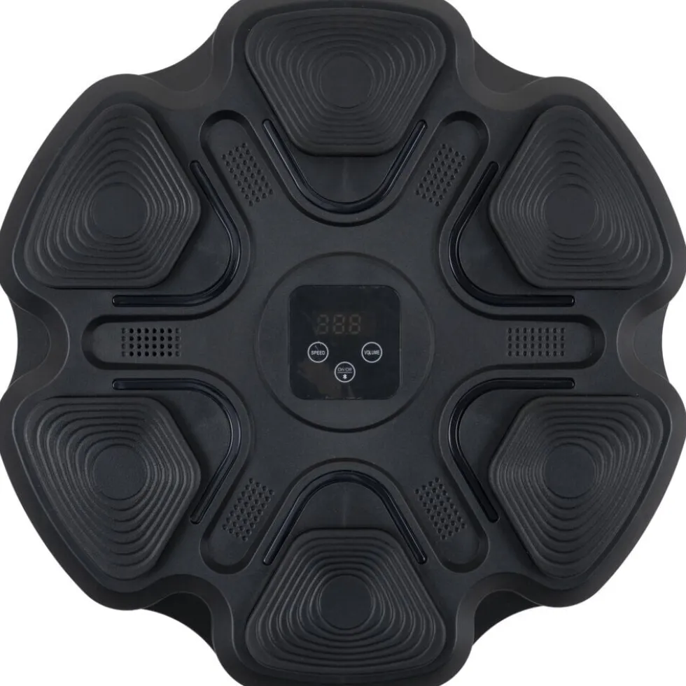 Cible de boxe murale bluetooth musicale et lumineuse noire Ø38cm
