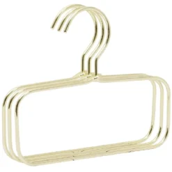Cintre accessoire métal jaune doré x3