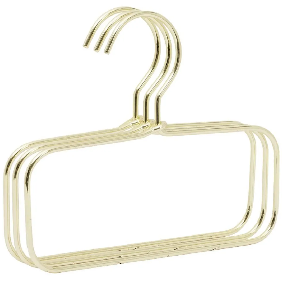 Cintre accessoire métal jaune doré x3