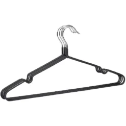 Cintre antiglisse acier revêtement plastique noir x5