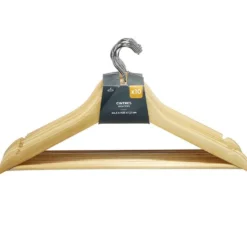 Cintre en bois avec crochet métal 10 pièces L44,5cm