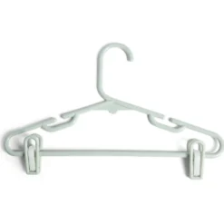 Cintre enfant à pinces plastique blanc x5