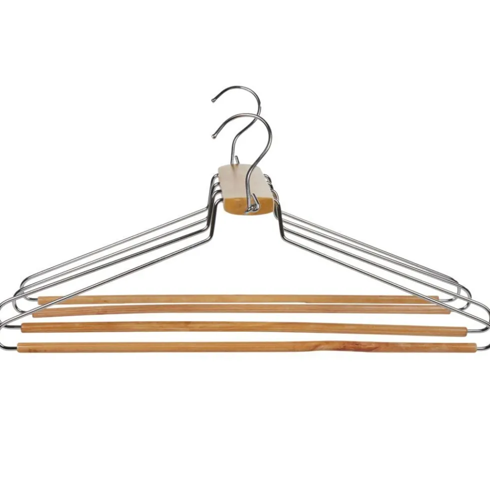 Cintre gain de place 4en1 en bois L42xl41cm