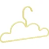 Cintre nuage enfant jaune moutarde x2