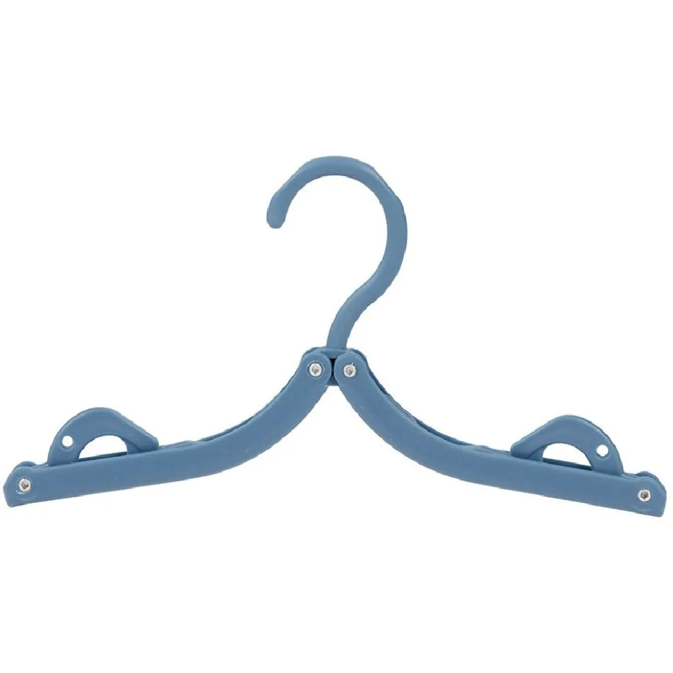 Cintre pliable bleu blanc et gris x3