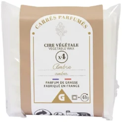 Cire parfumée marron senteur ambre patchouli 40g x4