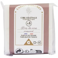 Cire parfumée senteur rose 40g x4