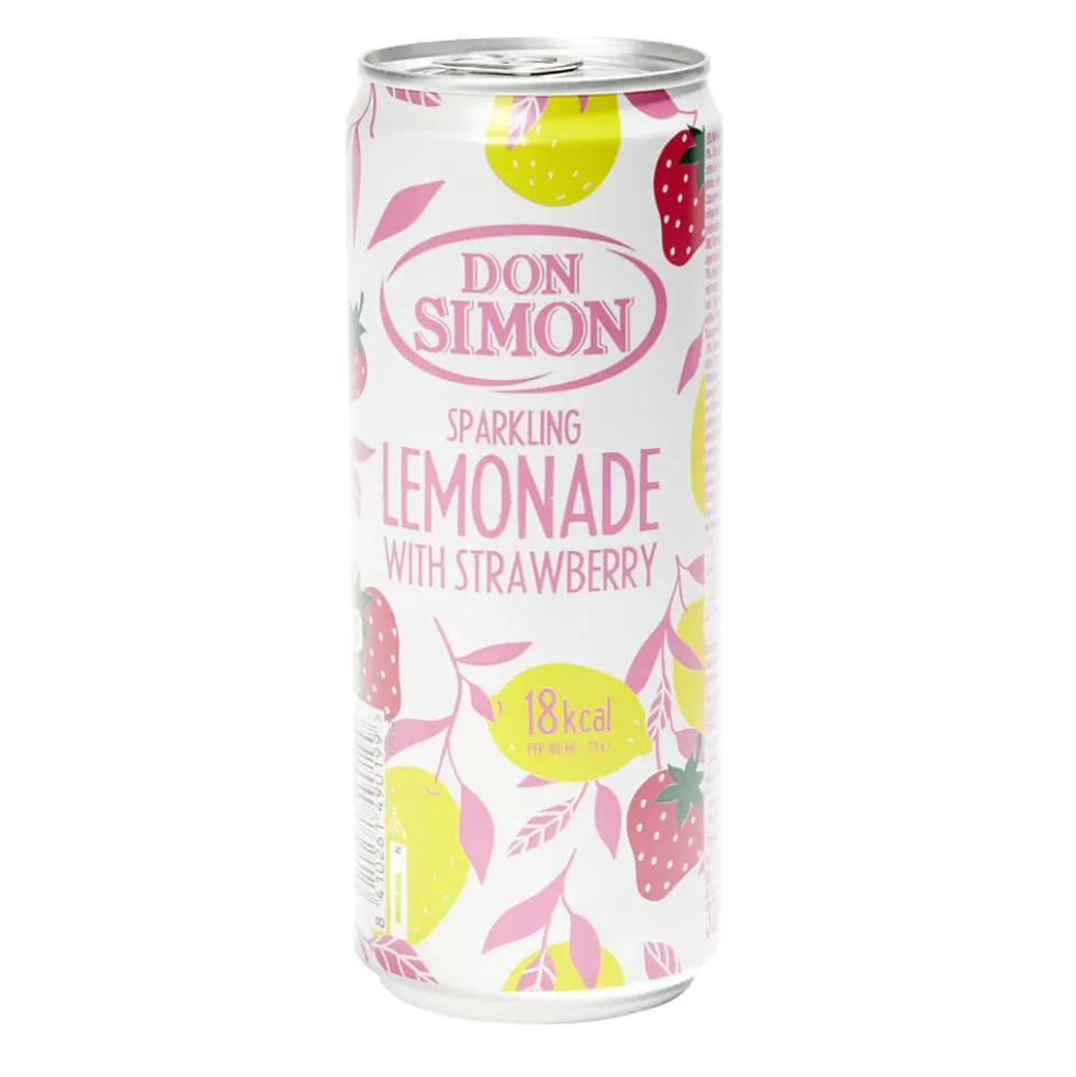Citronnade pétillante à la fraise Don Simon canette 33cl