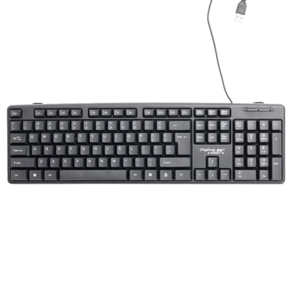Clavier filaire noir USB 14x42cm