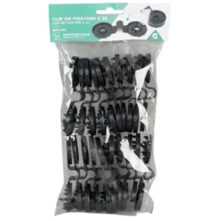 Clip fixation noir pour brise vue x20