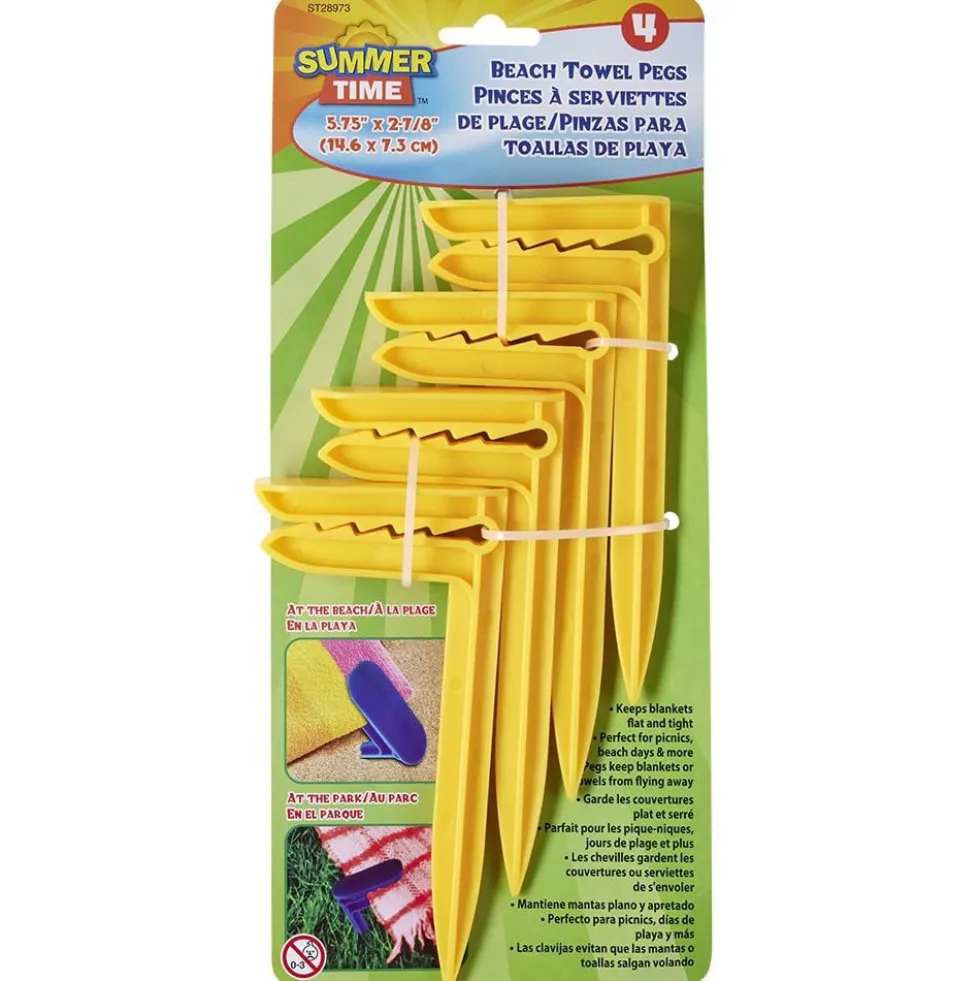 Clip pince pour serviette de plage Funky x4