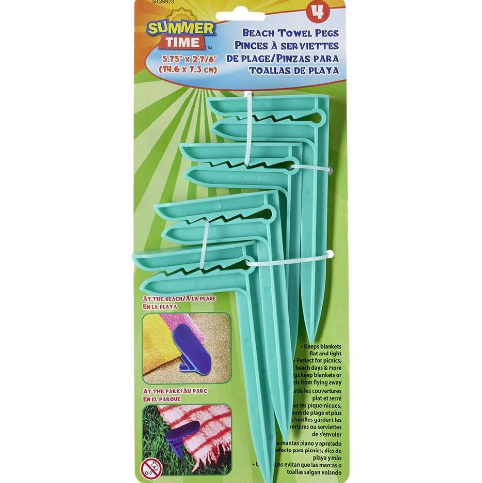Clip pince pour serviette de plage Funky x4