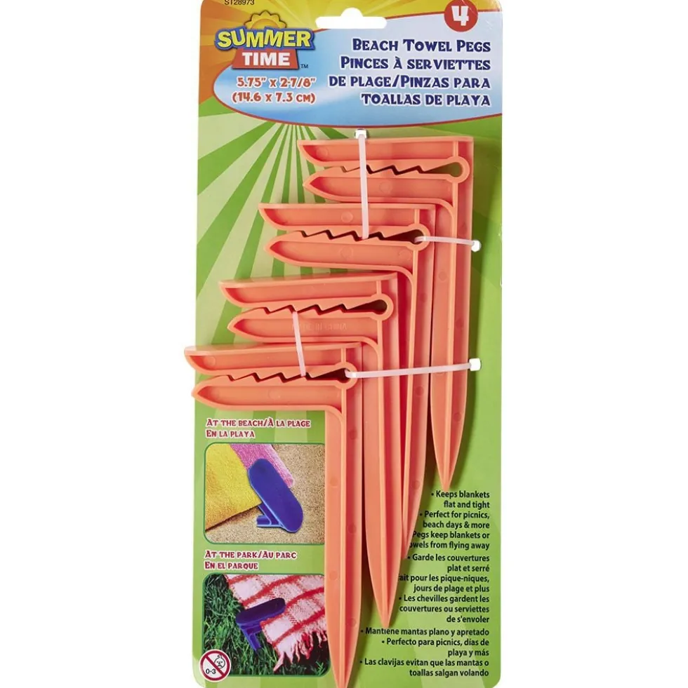 Clip pince pour serviette de plage Funky x4