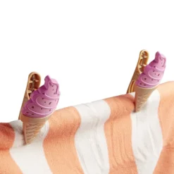 Clip pince serviette de plage forme glace x2