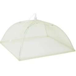 Cloche alimentaire pliable maille fine 32x32xH20cm (2 modèles jaune ou vert)
