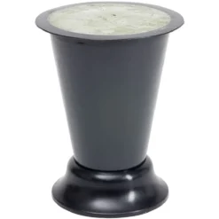 Cône funéraire lesté plastique noir Ø12cm