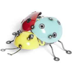 Coccinelle décoration de jardin en métal H20cm
