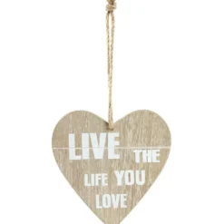 Coeur avec inscription à suspendre