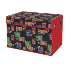 Coffre de rangement enfant Marvel rembourré mousse noir 49x33xH32cm