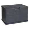 Coffre de rangement jardin plastique gris 78x55xH52cm